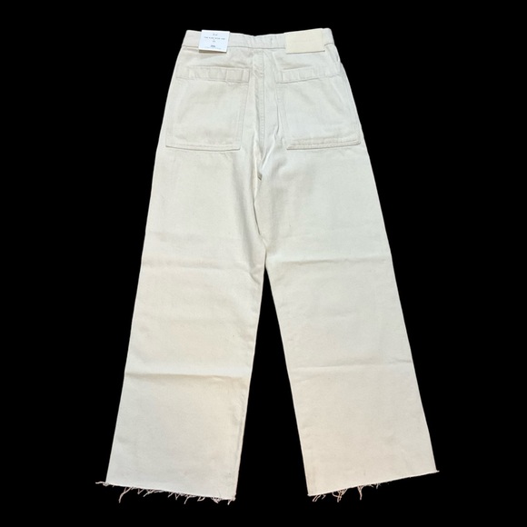 NWT Zara The Alma Wide Leg Denim in Ecru - Picture 9 of 14